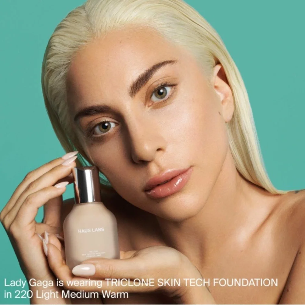 💎 HAUS LABS LADY GAGA 580 Deep Neutral Triclone Tech Medium Cover Foundation